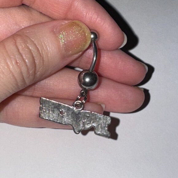 Pink Fox Dangle Belly Ring - Picture 8 of 12